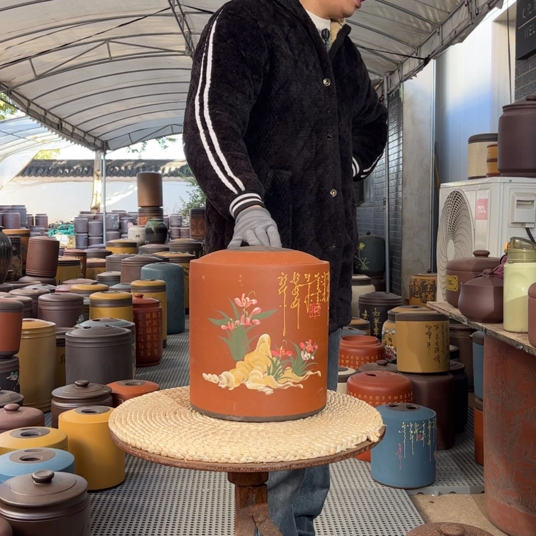 茶叶罐紫砂8饼茶叶罐