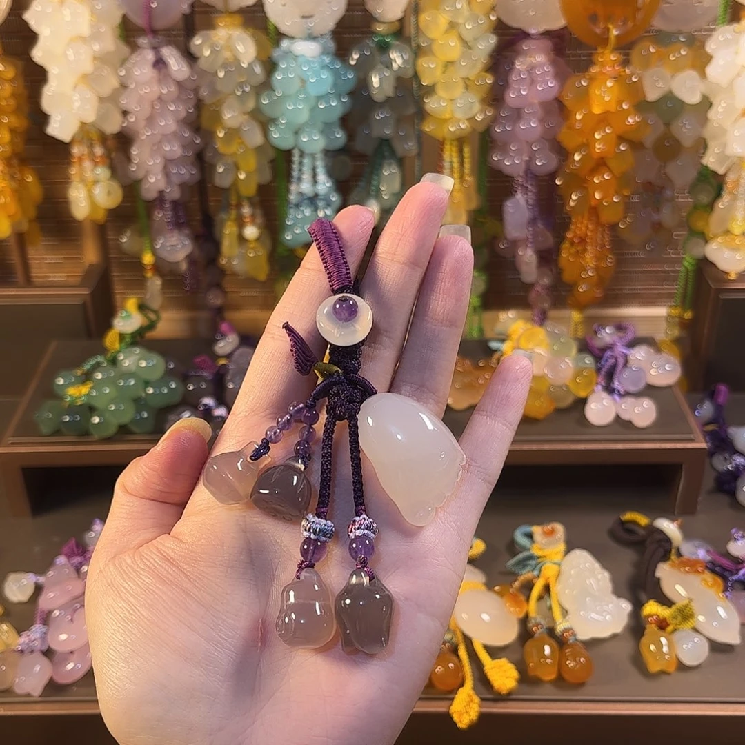 玛瑙/玉髓未镶嵌车挂