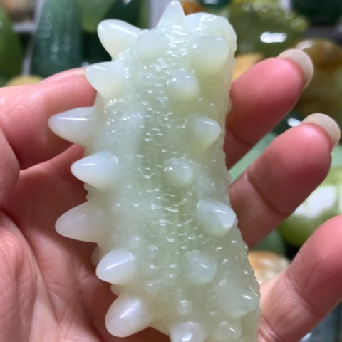 蛇纹石玉未镶嵌手把件