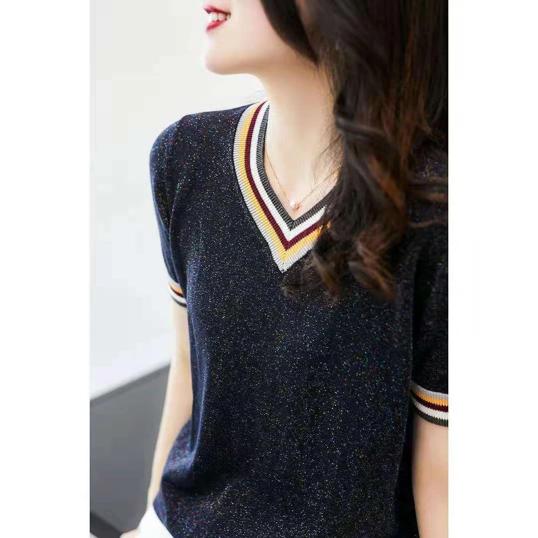 6-19  夏季洋气针织时尚百搭上衣【日用百货】