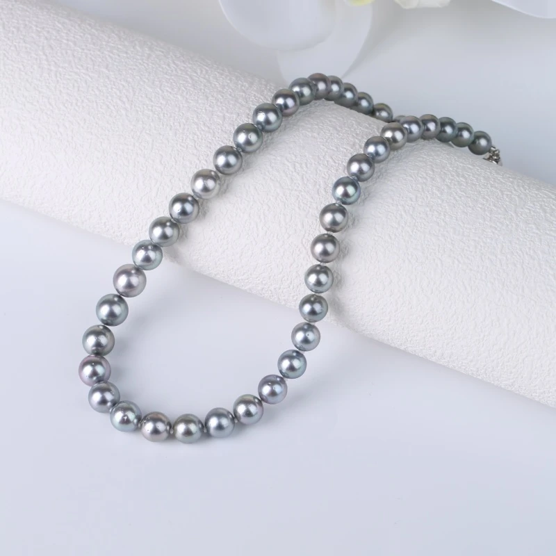 【DOHX】S925银大溪地黑珍珠【无拘本色】铂金灰满串多样性发陈什么陈