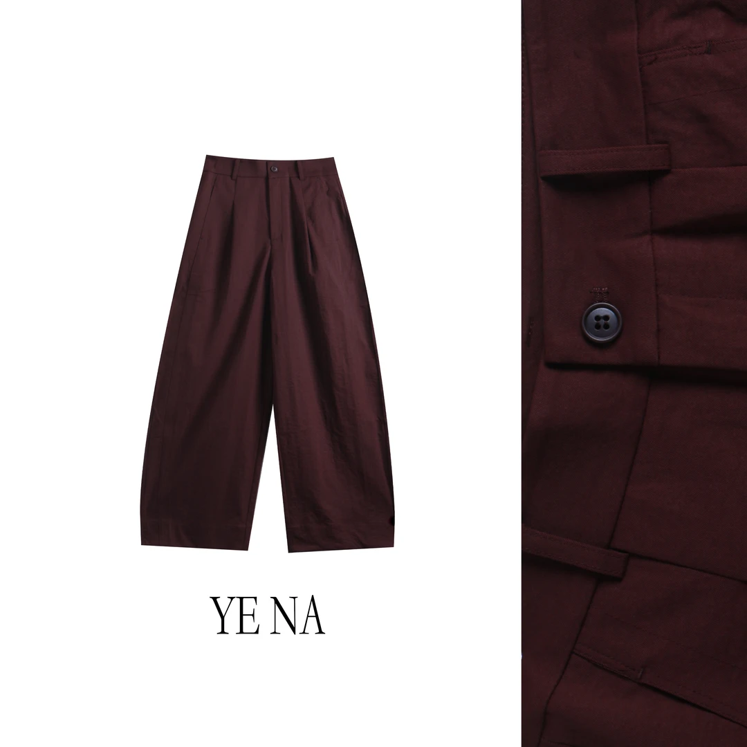 【南油】宽松版直筒裤纯色长裤休闲裤复古裤子夏季潮流KZ105