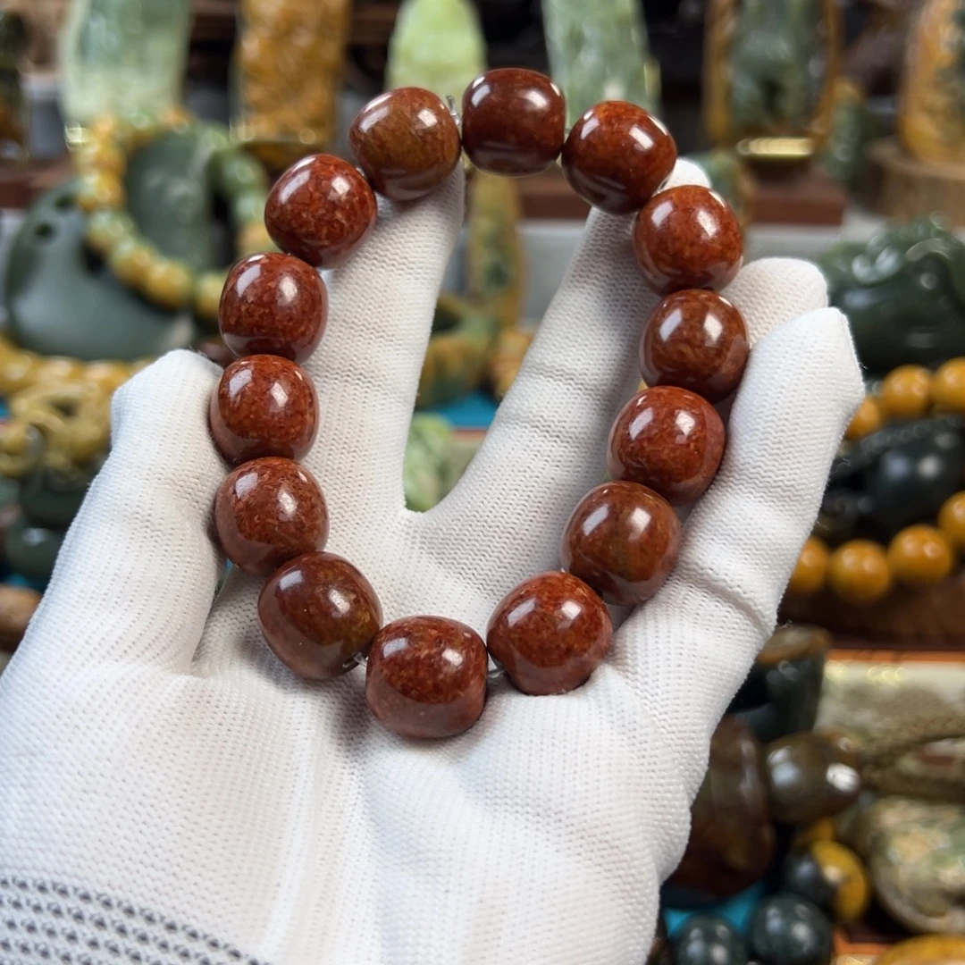 风***淡岫岩河磨玉（透闪石质玉）未镶嵌手串