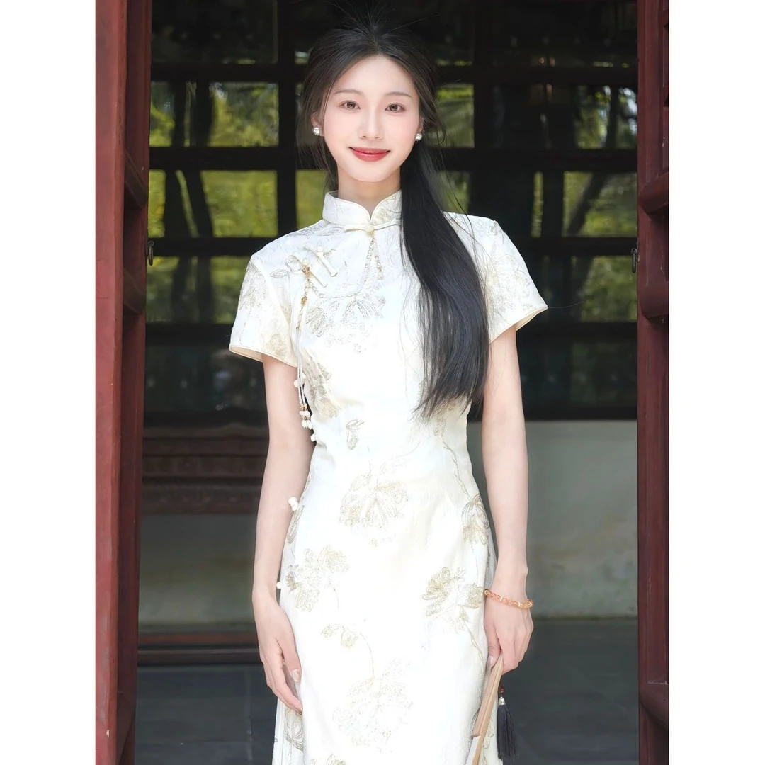 2026年改良年轻款旗袍新款夏季少女日常复古气质高档苏州修身长款