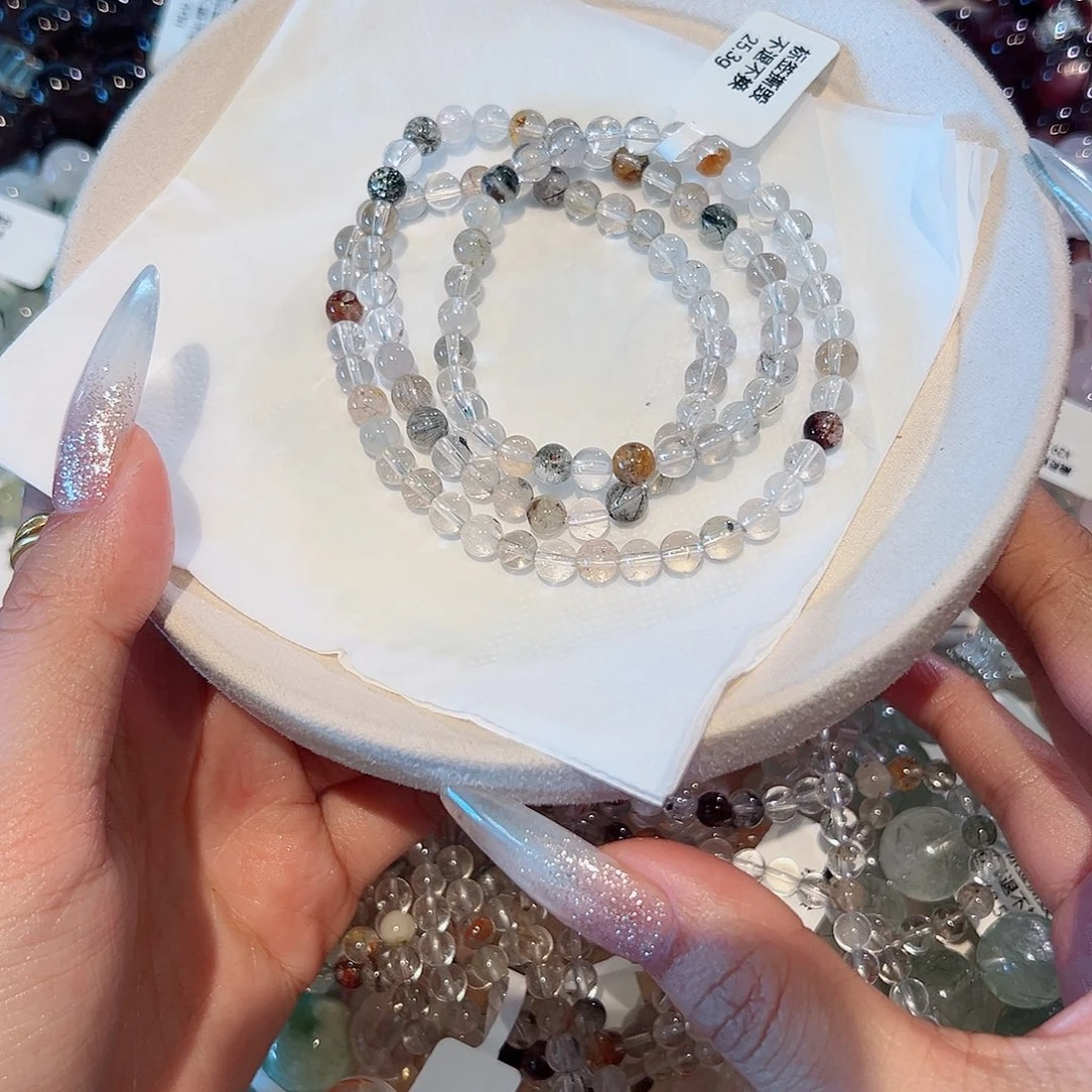水晶手链未镶嵌幽灵穿发5m3圈