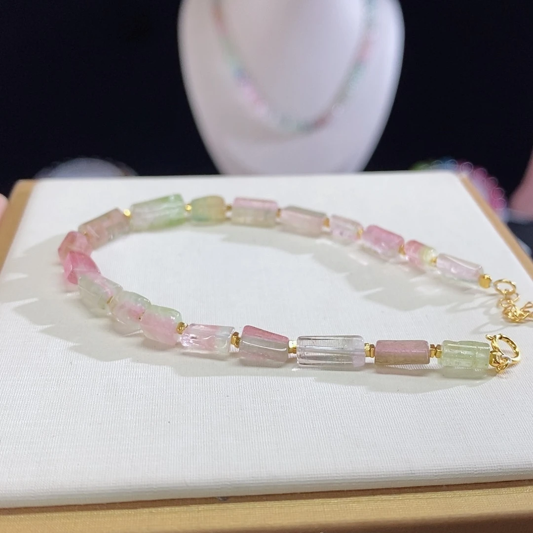 碧玺手链未镶嵌随形