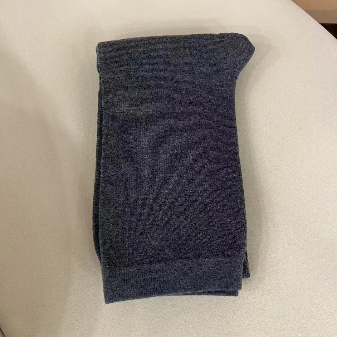 精纺扬子纱100纯羊毛针织坑条修身显瘦打底裤裤1806