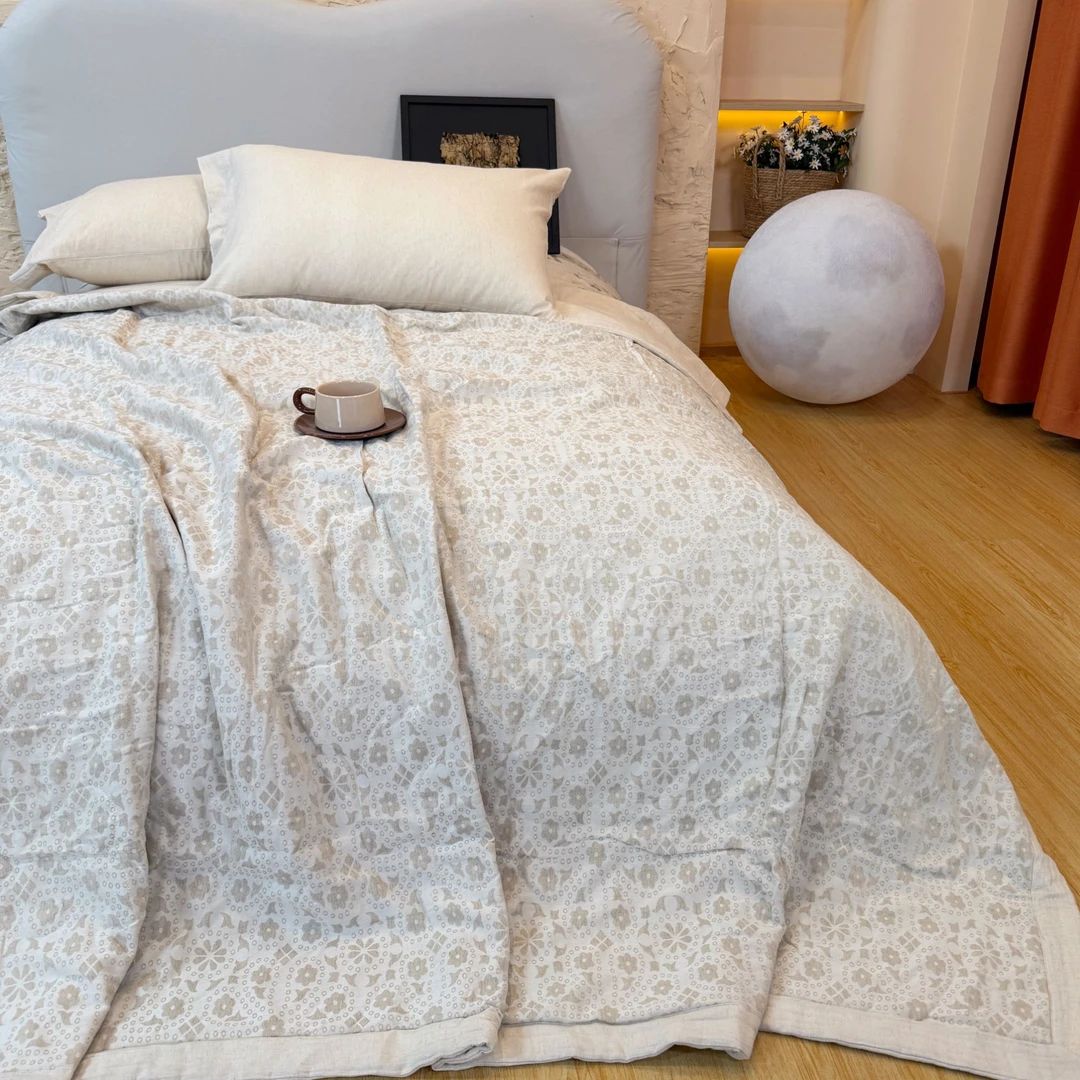 M【尼罗河】200*230cm细绒棉纱布夏被家用简约轻奢可机洗