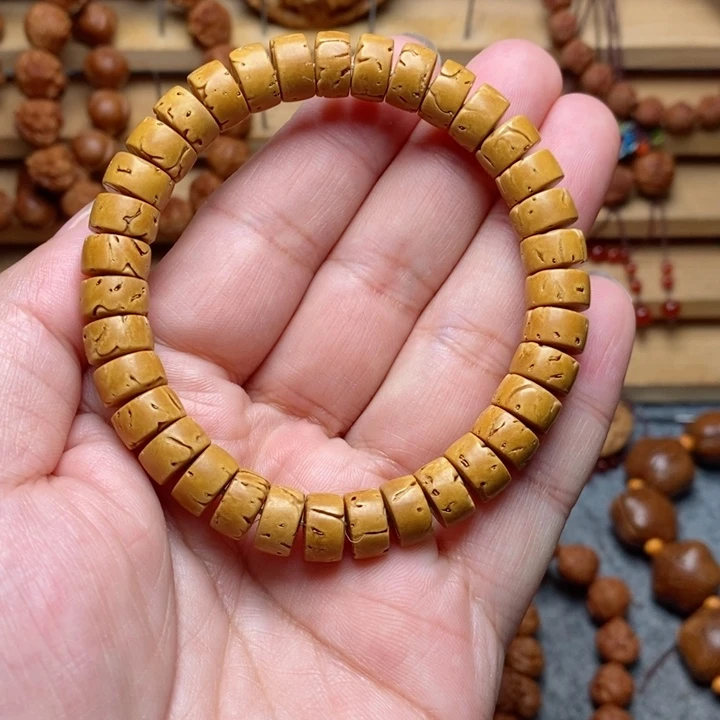 桃核手工雕刻10x6直切手串