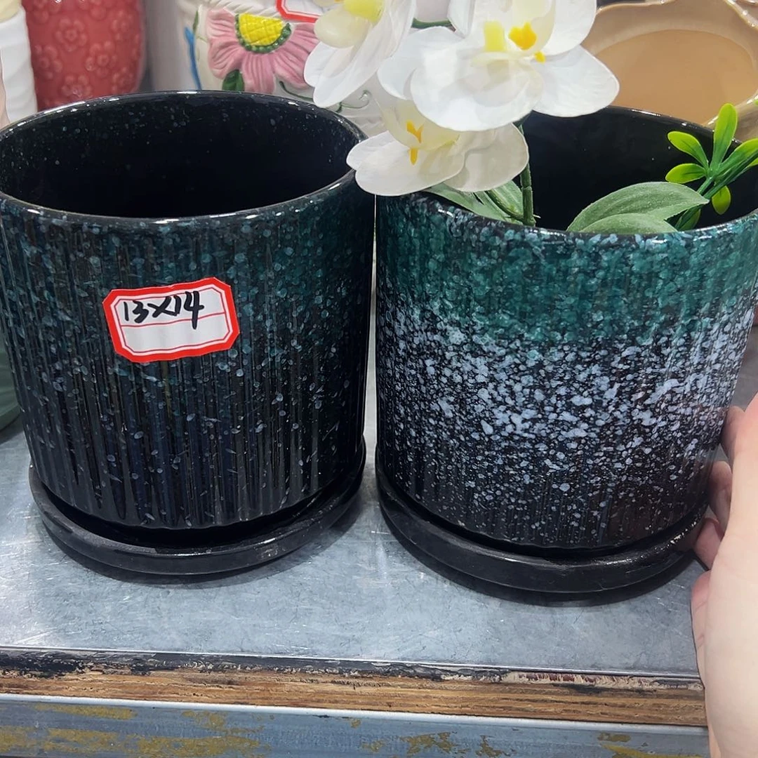 外贸尾单陶瓷花盆凑10米包邮