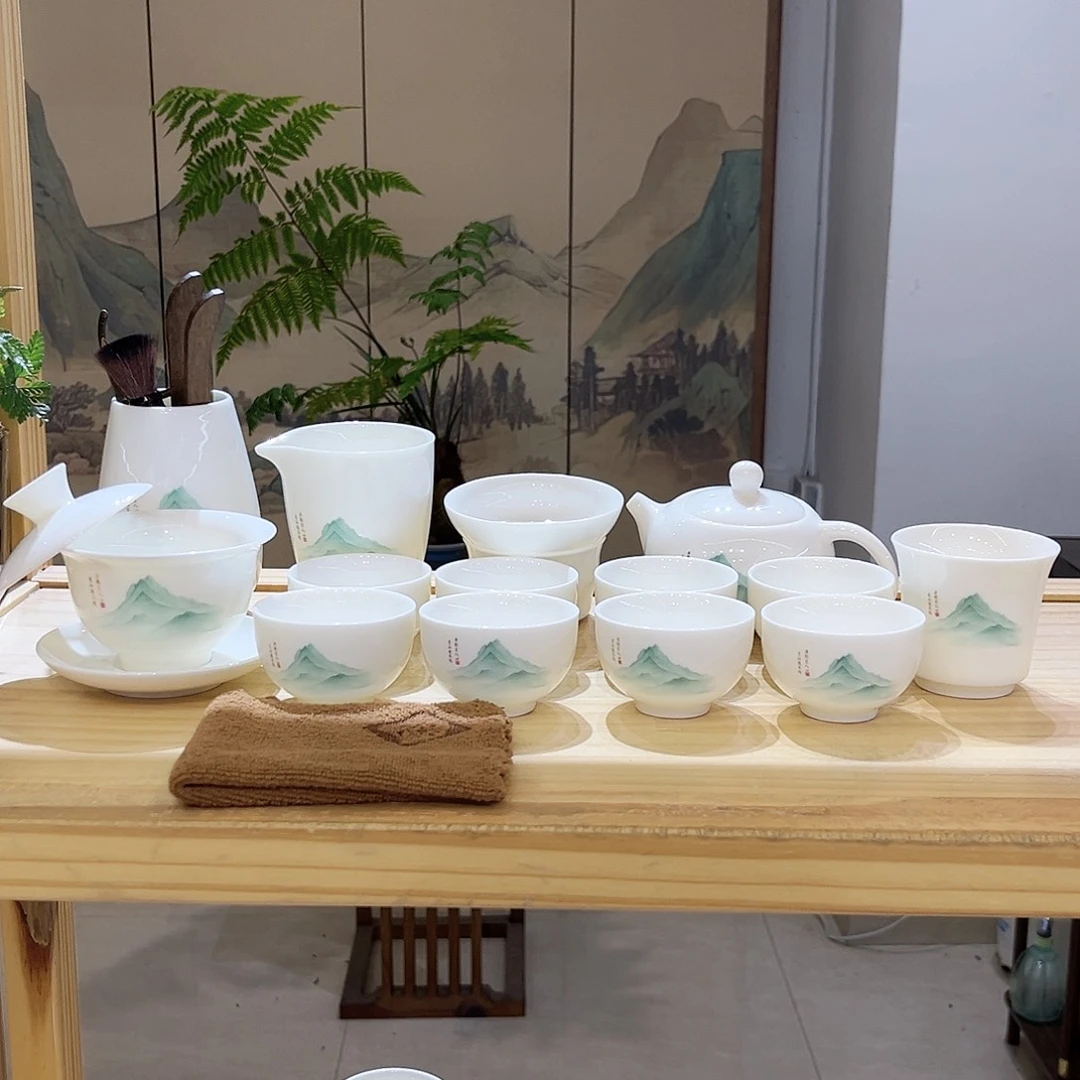 【都彩】又见青山羊脂玉瓷21头