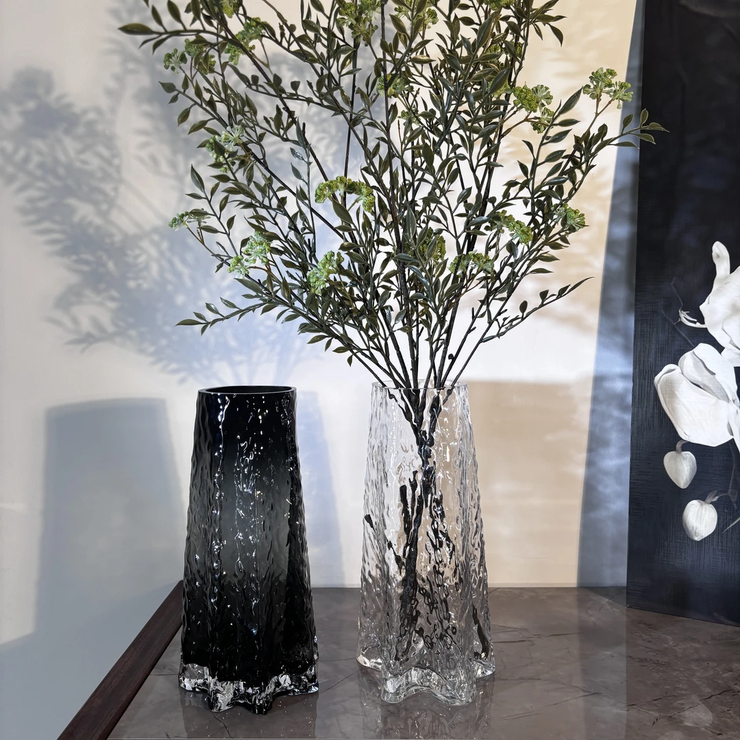 海星 | 原色料加厚水晶玻璃工艺花瓶玫瑰百合插花养花匠心手工