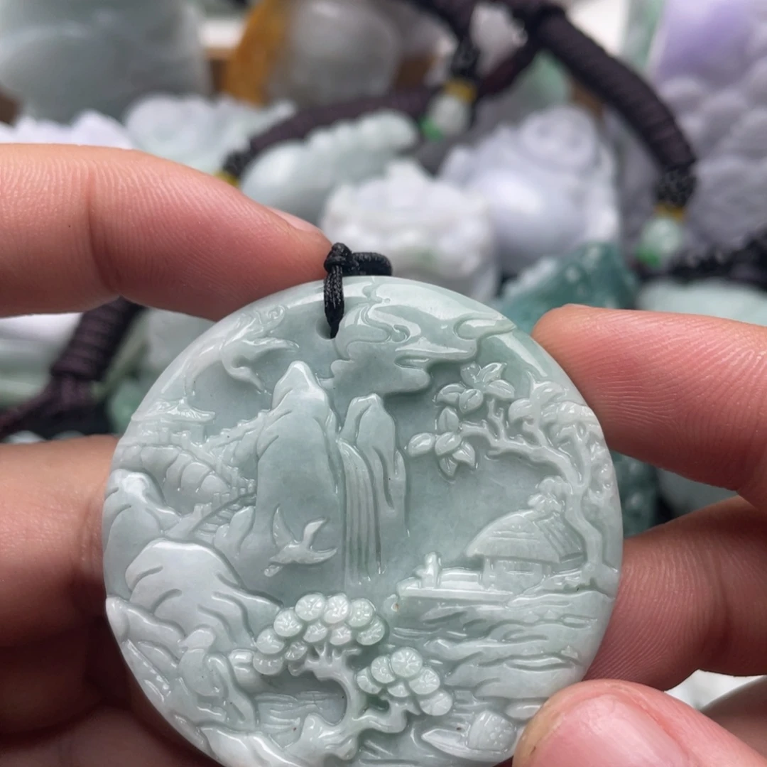翡翠未镶嵌吊坠(不含链)