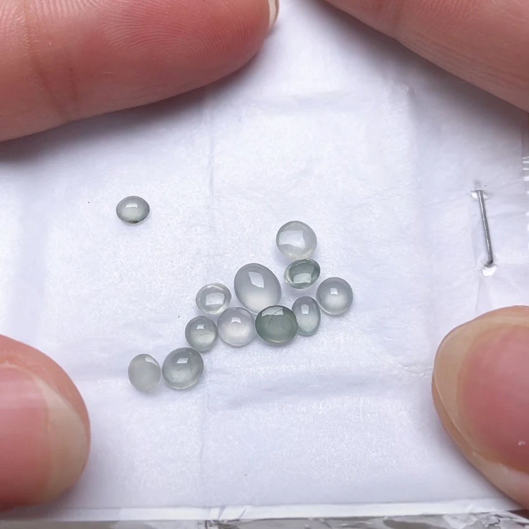 天然缅甸A货翡翠裸石戒面