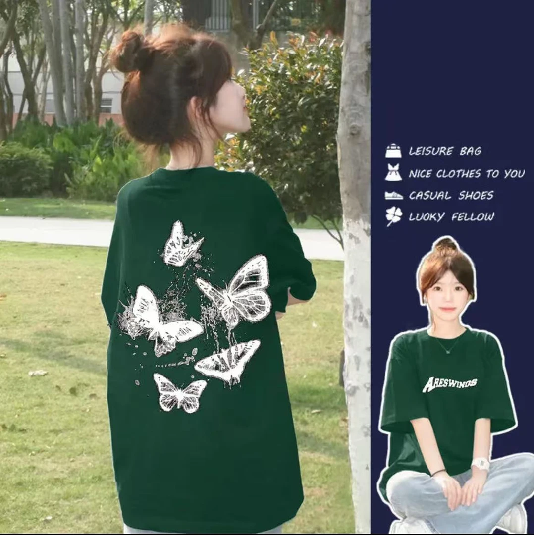 短袖男生夏季t恤新款美式夏天潮牌半袖宽松休闲百搭上衣体恤男款