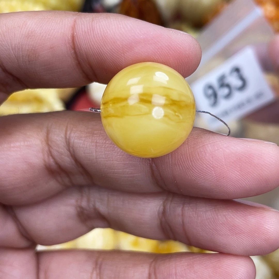 蜜蜡未镶嵌珠宝奇石沙眼19.2一线天