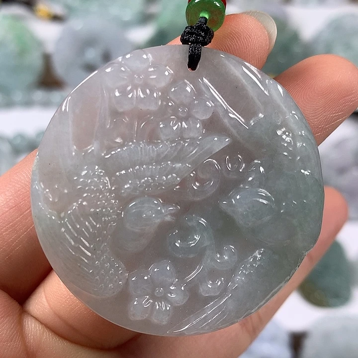 颈饰未镶嵌翡翠鸟语花香喜上眉梢福利
