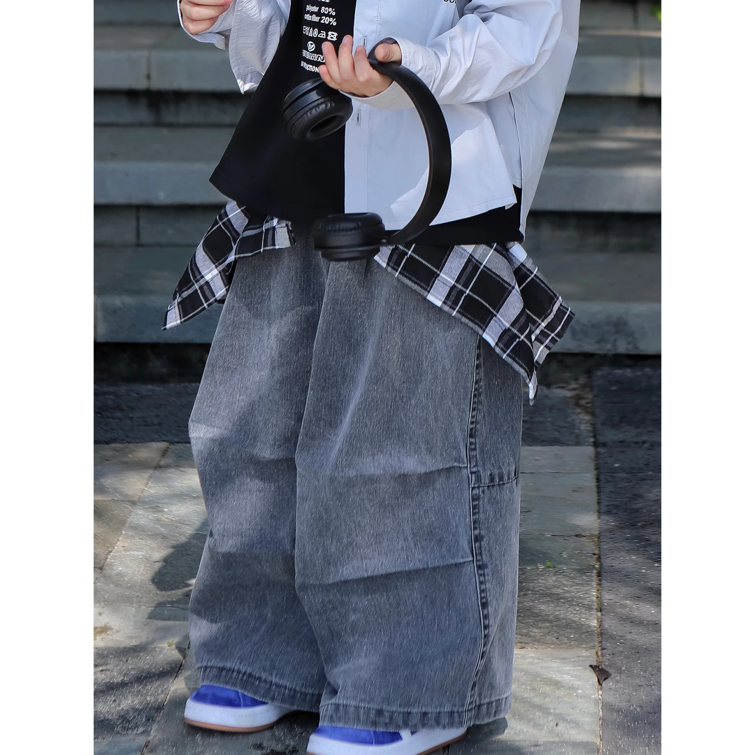 【现货】伟伟同款【悸动的时光】2025春季新款宽松牛仔裤WW0543