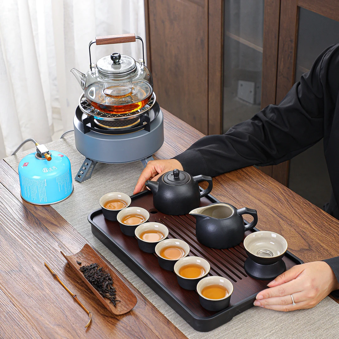 高档户外露营茶具烧水一整套旅行茶具套装便携车载拍泡茶煮茶全套