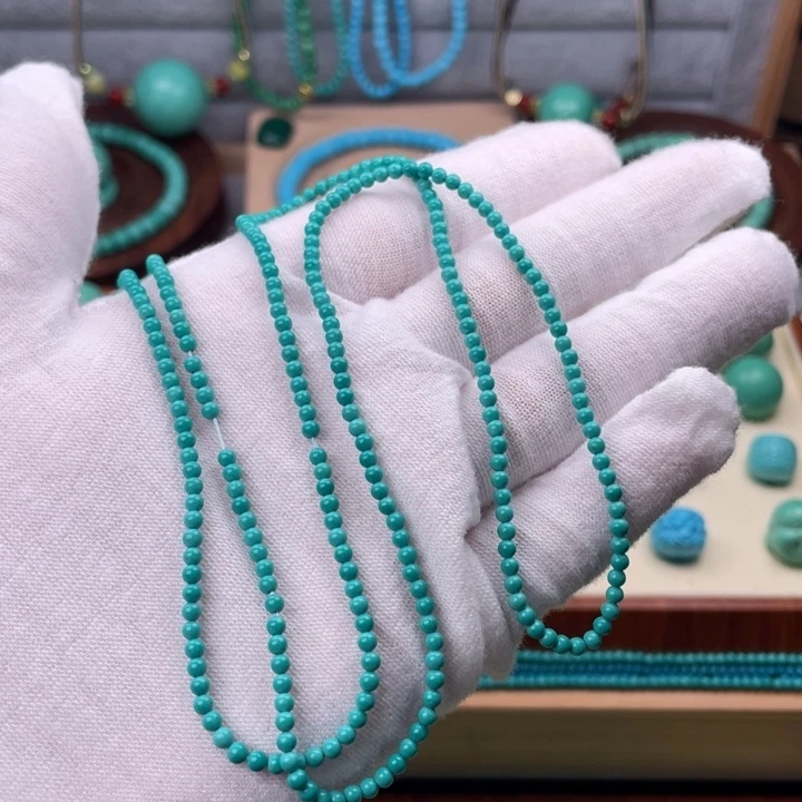 精品米珠链绿色卡2.5mm