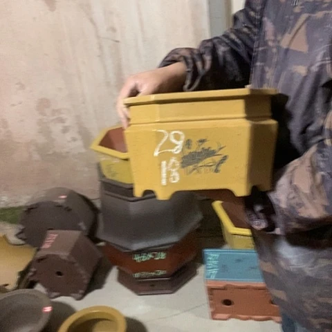 紫砂花盆手工制作