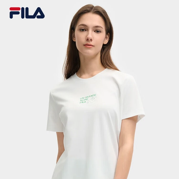 斐乐官方女装短袖衫夏新款时尚休闲刺绣舒适凉感T恤F11W528111F