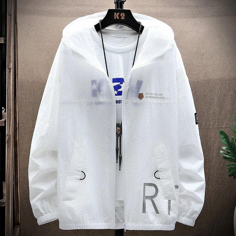 防晒衣男夏季薄款冰丝凉感防晒服户外透气运动青少年轻薄外套潮流