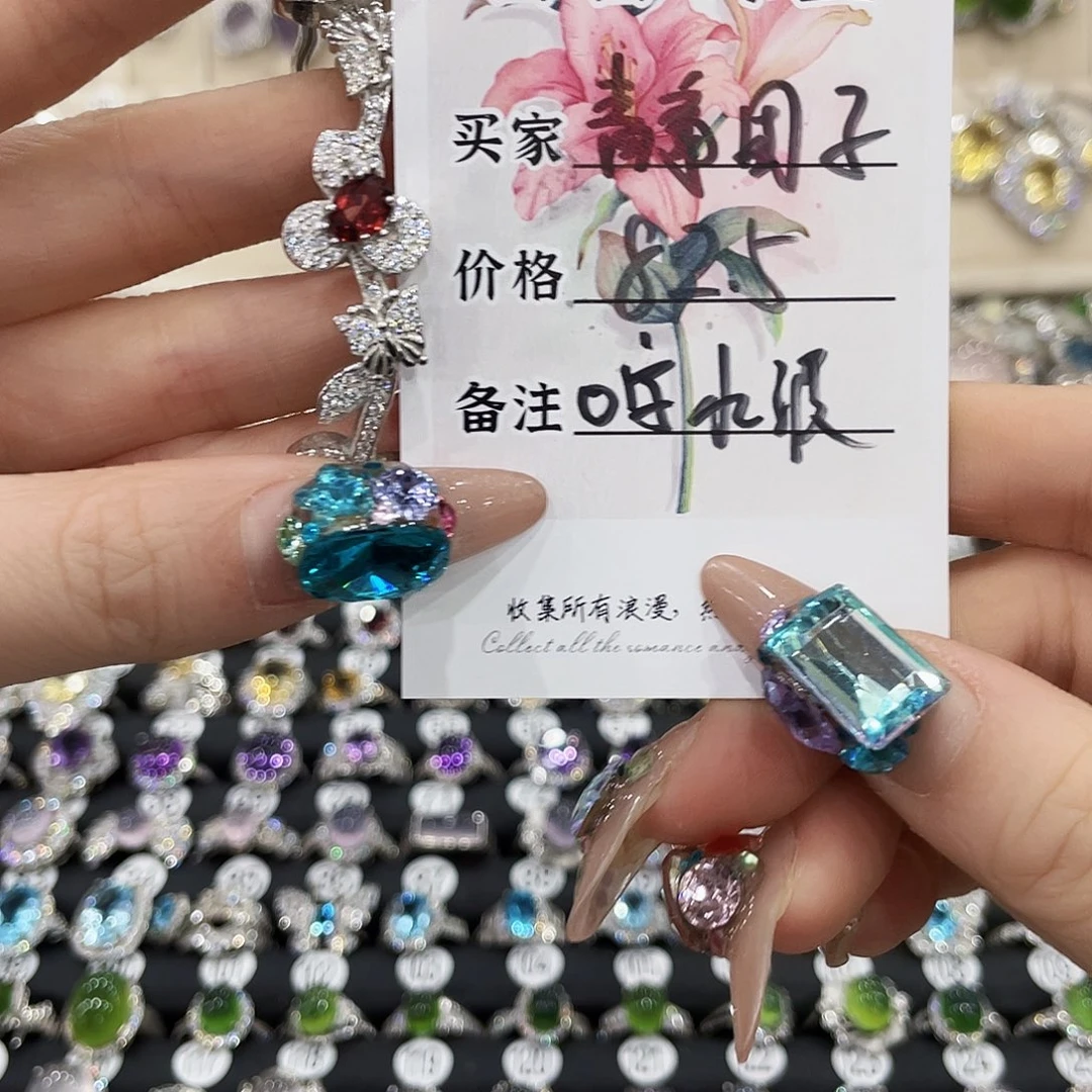 青***子手镯银S925镶嵌石榴石手镯