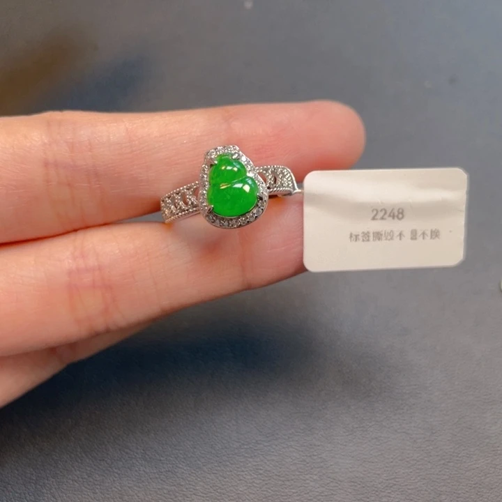 翡翠银S925镶嵌吊坠(不含链)