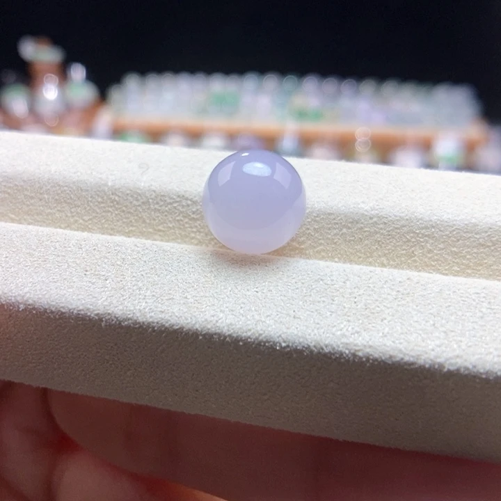 翡翠未镶嵌颈饰11.5淡紫