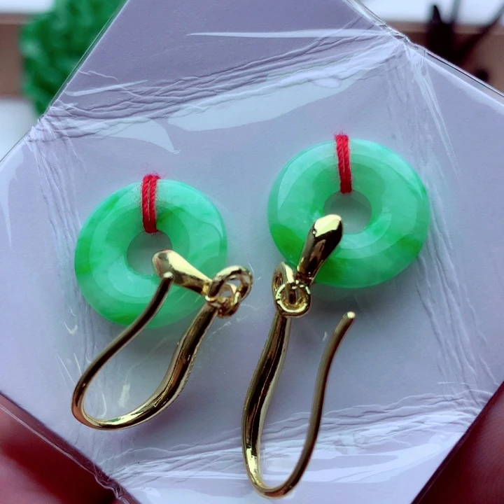 翡翠未镶嵌耳饰耳饰