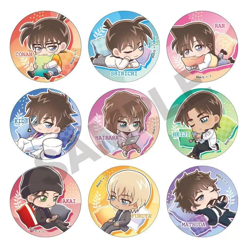 【小螃蟹拆】名侦探柯南  柯南抱枕英伦风q版吧唧  盲盒 默认代拆