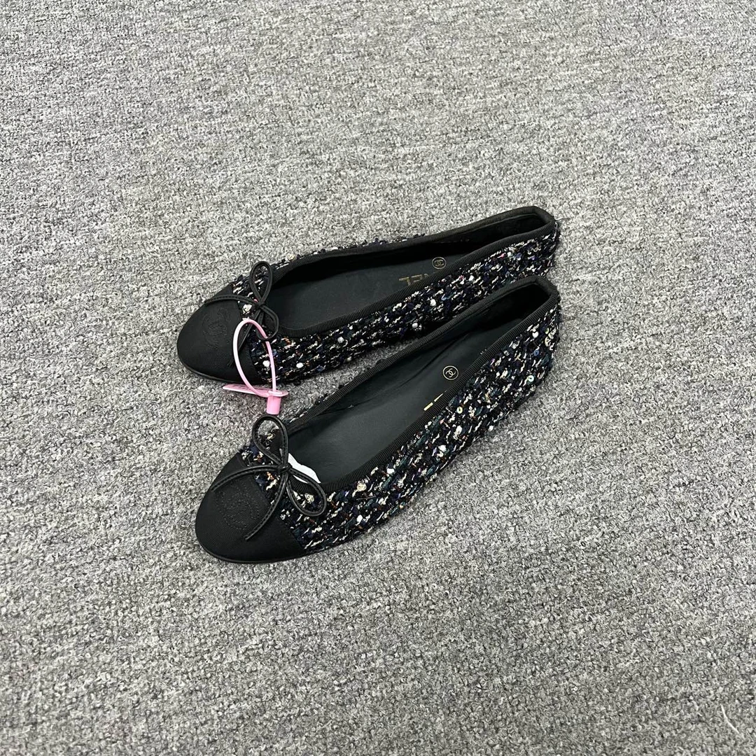 99新 Chanel/香奈儿 Chanel粗花呢单鞋37.5码