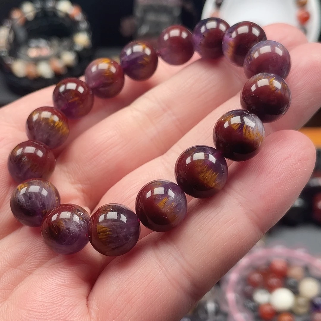 水晶手链未镶嵌极光手链11.5mm左右