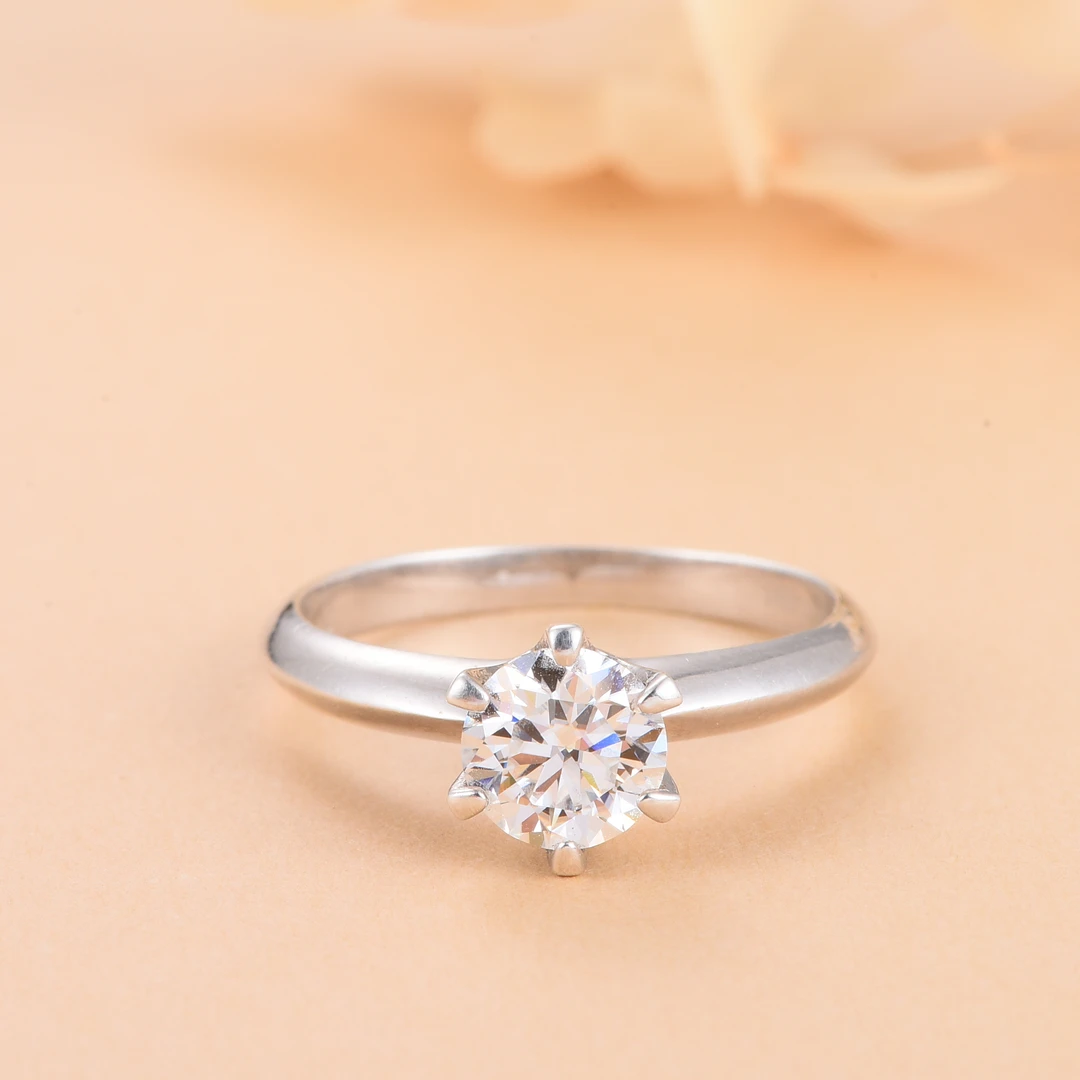 【璀璨美钻】女款T家六爪0.5ct1.0ct 2.0ct 3.0ct 5.0ct