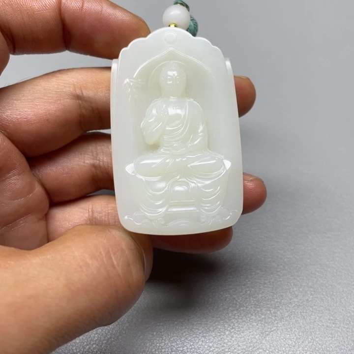 吊坠(不含链)未镶嵌和田玉淡**云