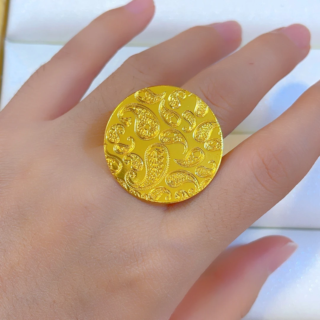 铜合金戒指 2019新款戒指爆款白搭时尚金色铜合金百搭时尚