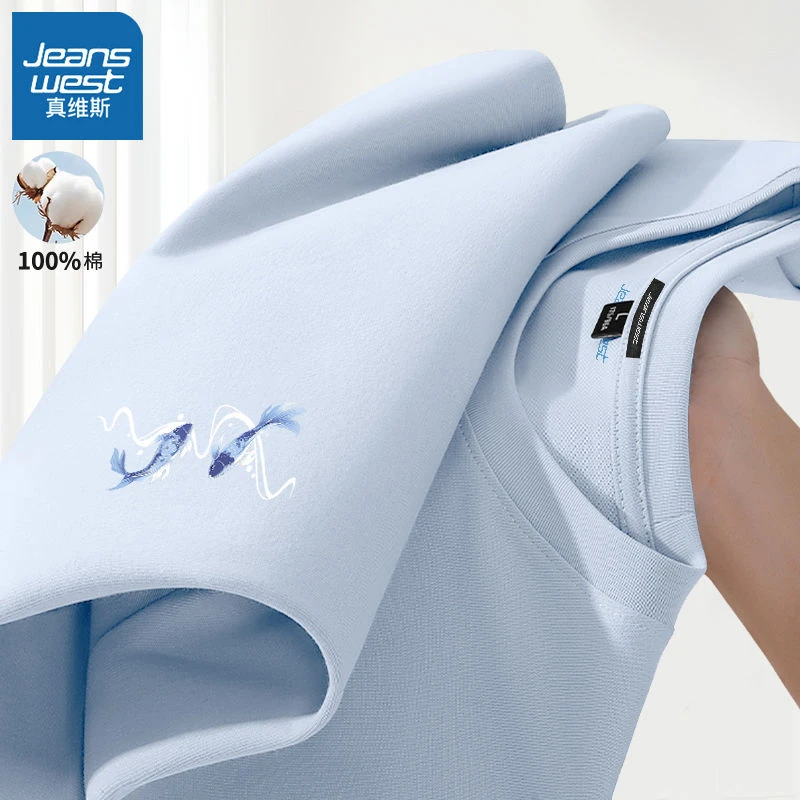 真维斯无界纯棉短袖t恤男夏季2025新款国潮半袖休闲宽松上衣男士