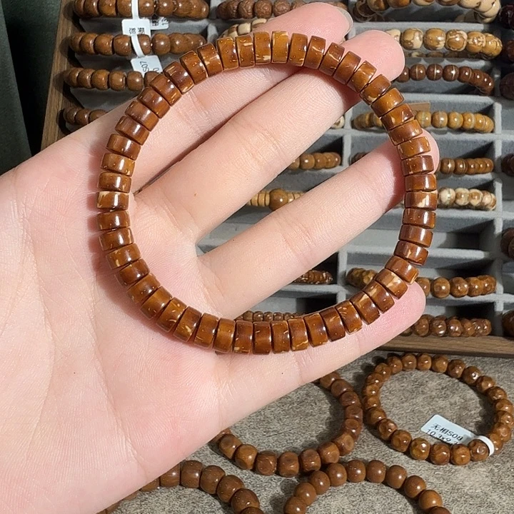 紫金鼠手串勒*波7.2*3.3火焰药片纯肉实心