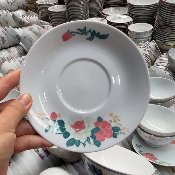 醴陵高温瓷15厘米手绘微瑕