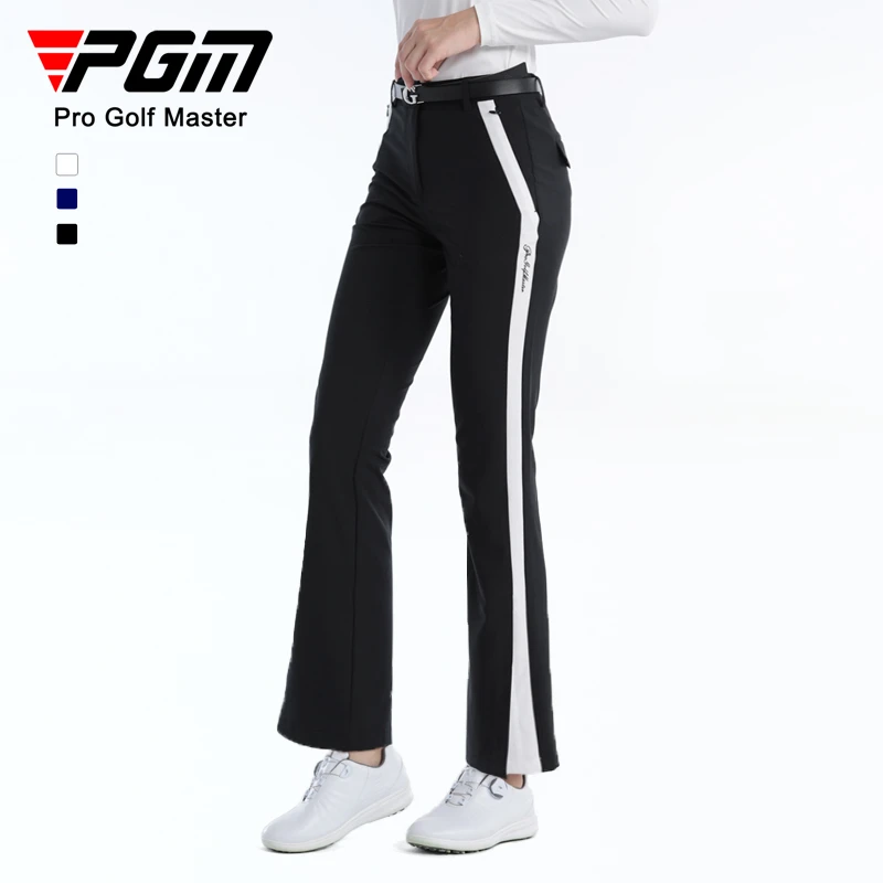 两件五折 PGM 高尔夫裤子女士长裤 开衩裤脚喇叭长裤 运动面料