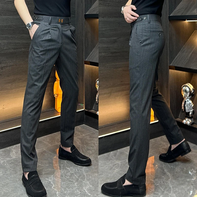 2025男士西裤商务休闲秋冬新款西裤百搭修身厚款商务休闲西装裤