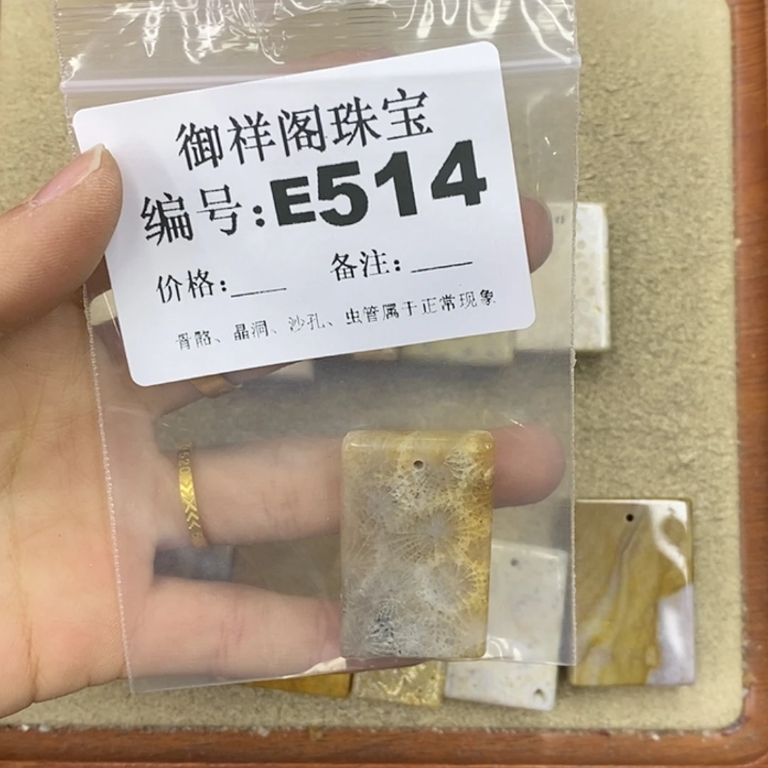 硅化珊瑚（珊瑚玉）颈饰未镶嵌盏*