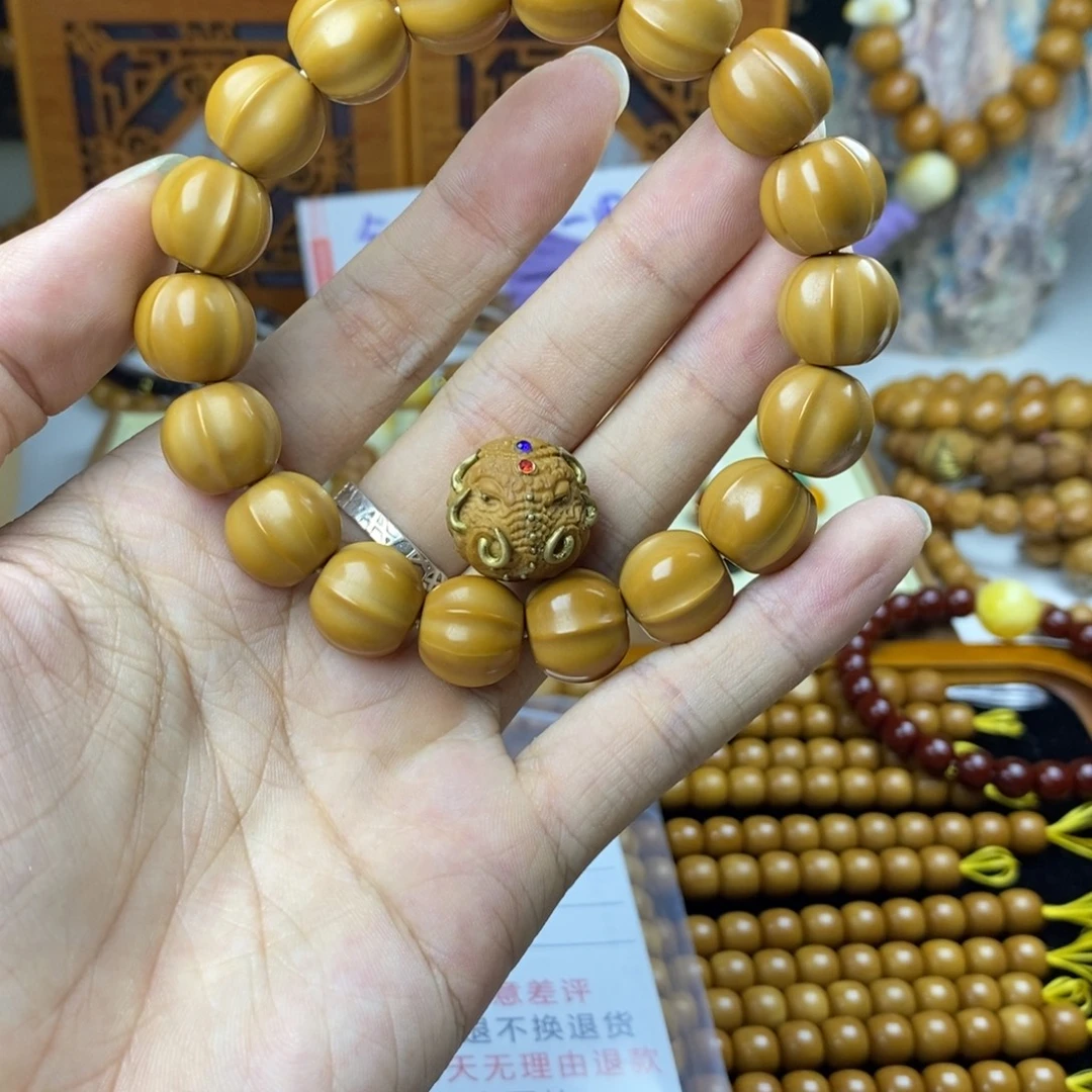 风***紧猴头核桃手串大鲨鱼➕镶嵌象神
