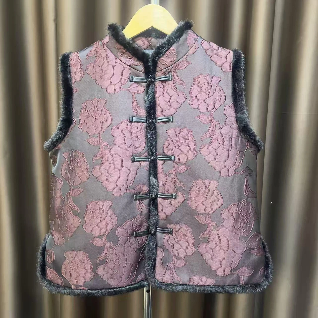 妈妈装奶奶装50-60岁冬季新款套装加绒加厚保暖洋气立领