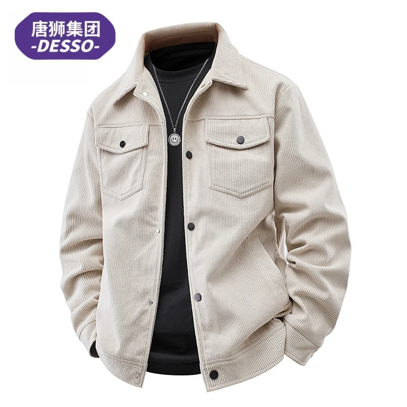 唐狮集团DESSO春秋季男士夹克2025新款潮流美式休闲复古外套男款