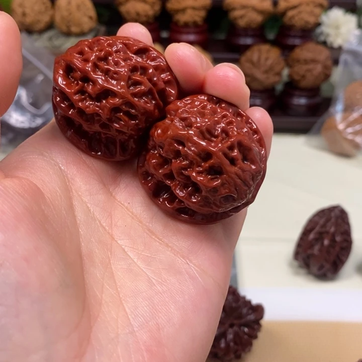 守***狐吊坠文玩核桃野狼