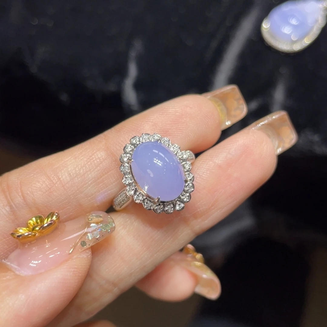 翡翠颈饰18K金镶嵌天然缅甸翡翠