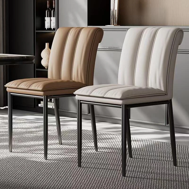 意式餐椅轻奢高档酒店凳子家用现代餐厅椅子简约休闲餐桌椅靠背椅