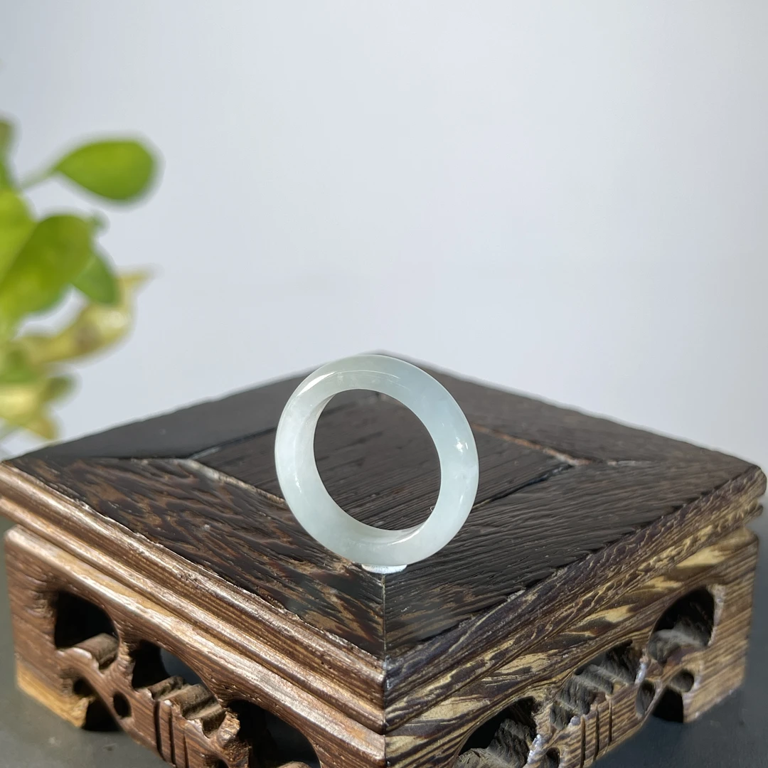 JXA05-25 天然翡翠缅甸A货 翡翠戒圈18#